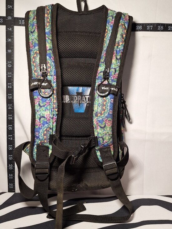 *SALE*Vibedration Hydration Backpack w/o bladder, Green Blue Pink Tapestry, Used main image 6